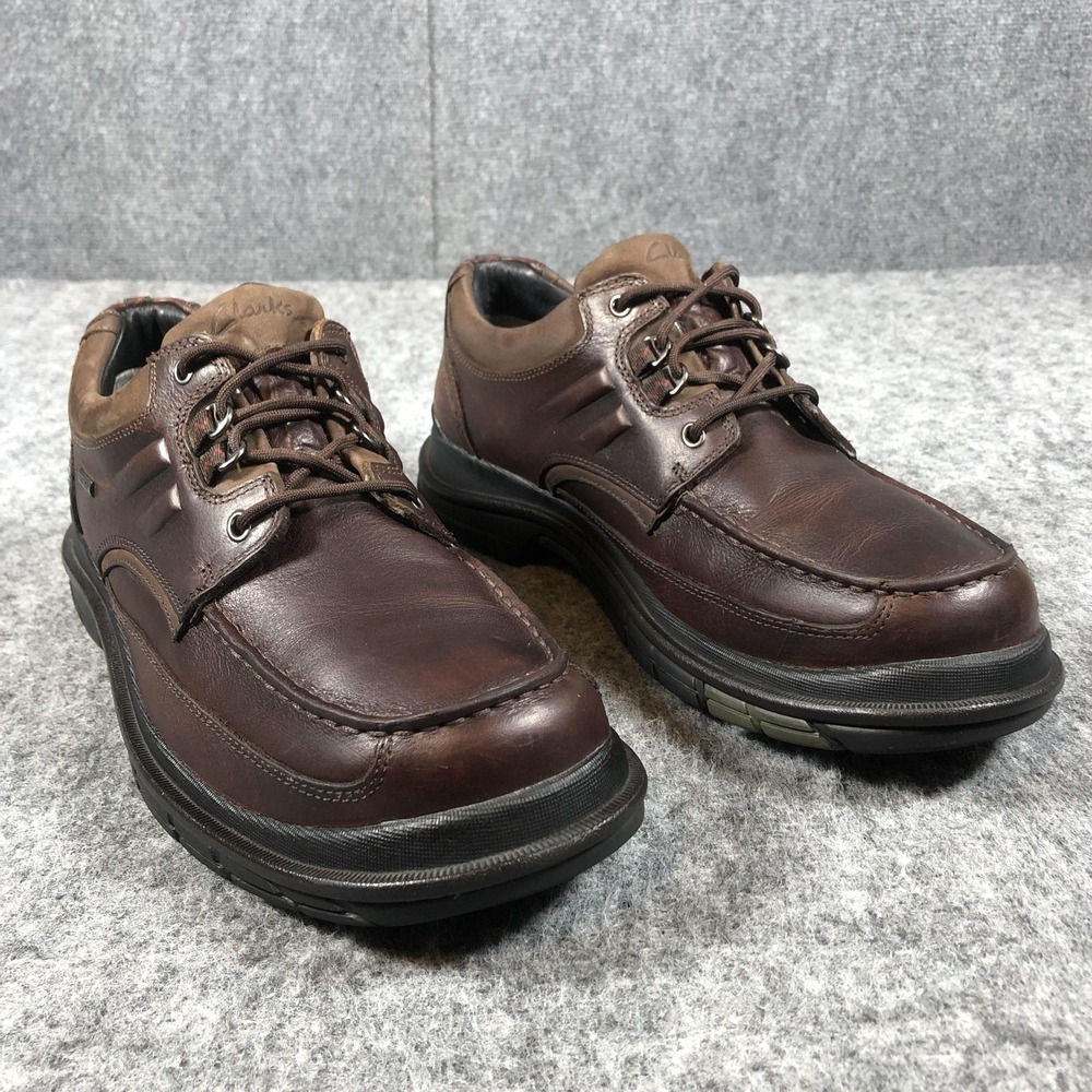 Clarks Gore-Tex Waterproof Shoes Mens‎ 11 M Brown Leather Lace Up Comfort Casual